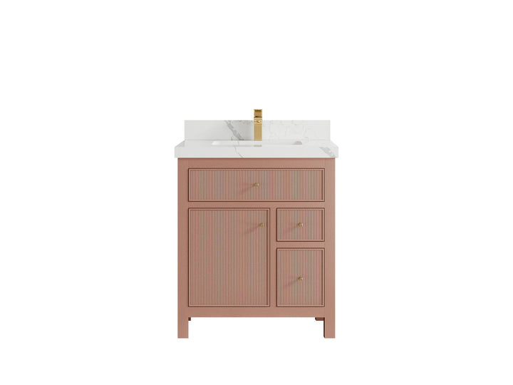 Sonoma 30 in W x 22 in D Free Standing Reeded Single Sink Bathroom Vanity - photo 12