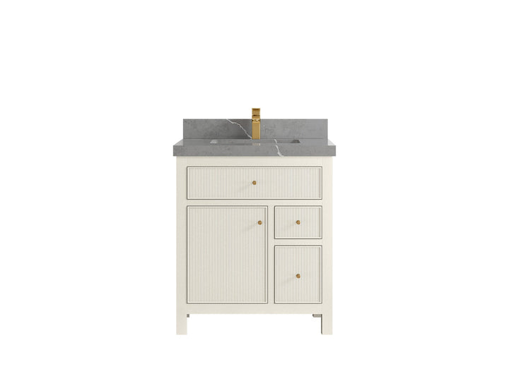 Sonoma 30 in W x 22 in D Free Standing Reeded Single Sink Bathroom Vanity - photo 32
