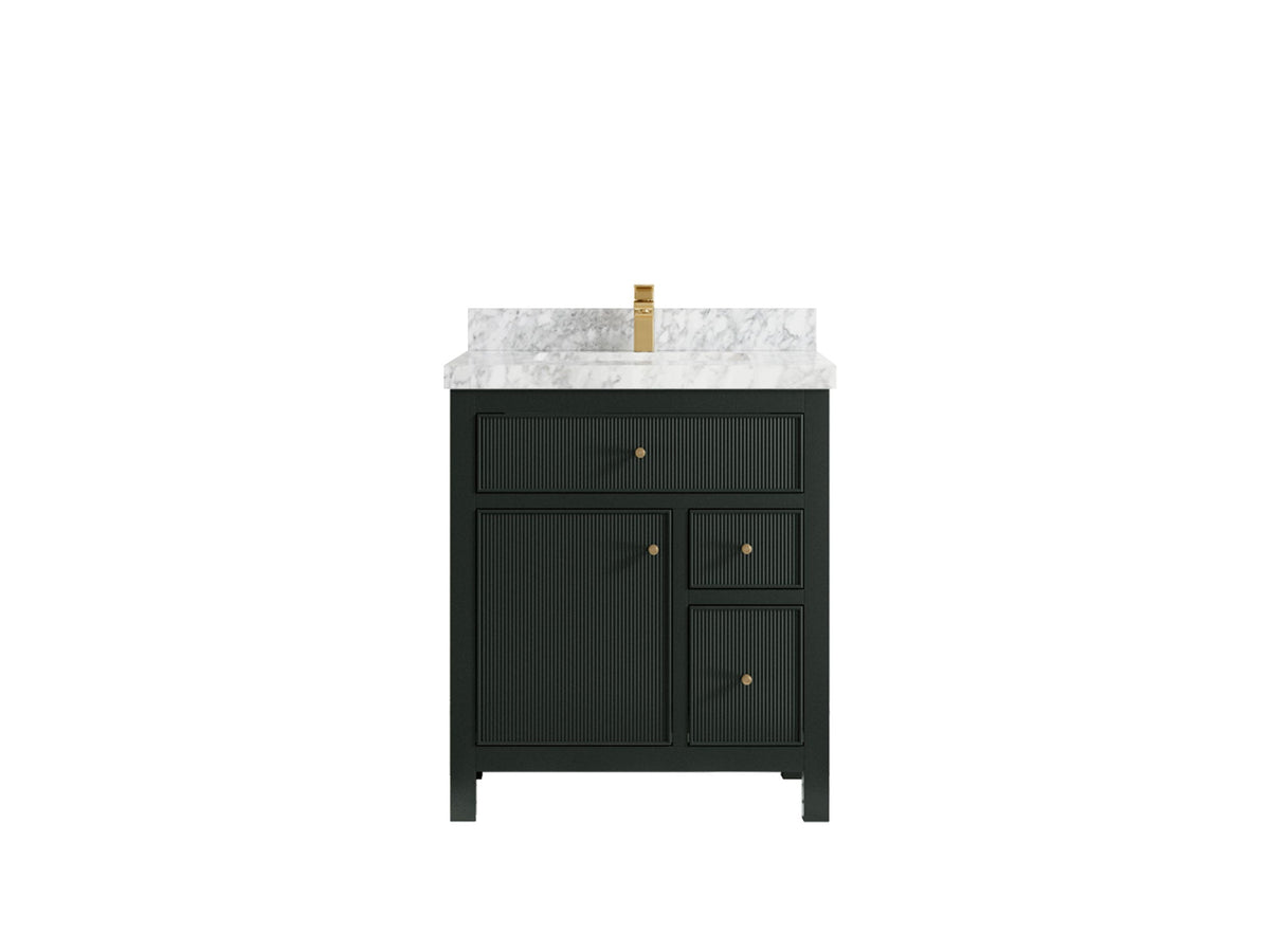 Sonoma 30 in W x 22 in D Reeded Free Standing Single Sink Bathroom Vanity - Willow Bath and Vanity