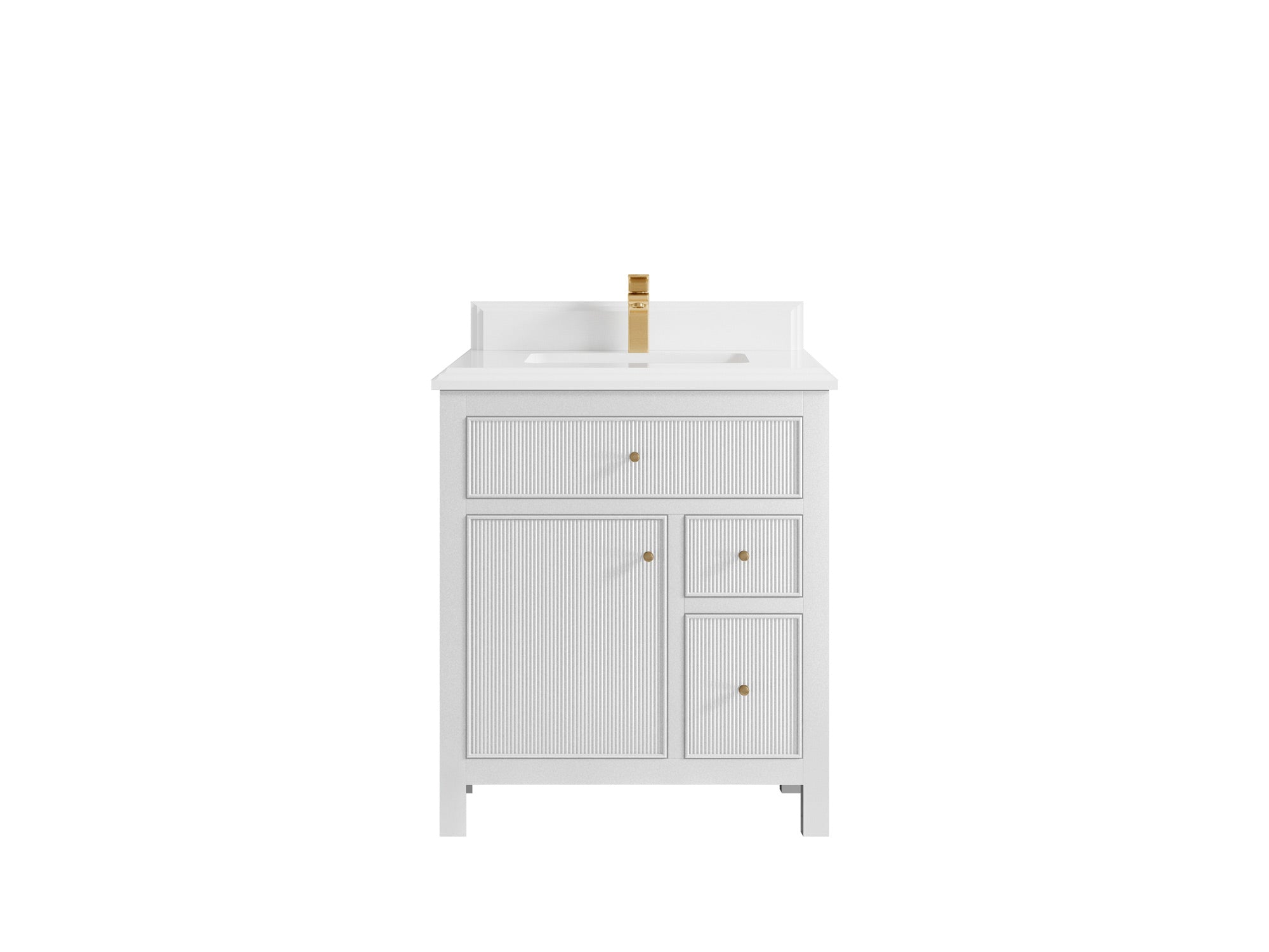 Sonoma 30 in W x 22 in D Reeded Free Standing Single Sink Bathroom Vanity - Willow Bath and Vanity