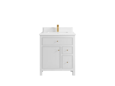 Sonoma 30 in W x 22 in D Reeded Free Standing Single Sink Bathroom Vanity - Willow Bath and Vanity