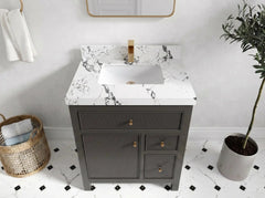Sonoma 30 in W x 22 in D Reeded Free Standing Single Sink Bathroom Vanity - photo 19