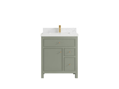Sonoma 30 in W x 22 in D Reeded Free Standing Single Sink Bathroom Vanity - Willow Bath and Vanity