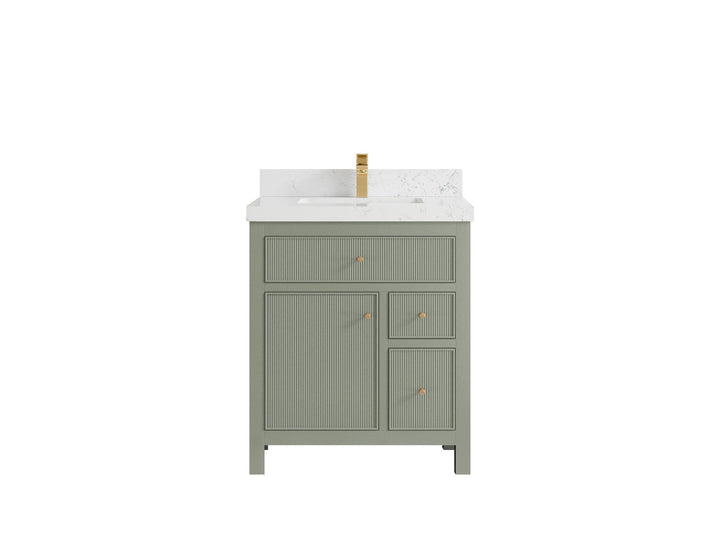 Sonoma 30 in W x 22 in D Reeded Free Standing Single Sink Bathroom Vanity - photo 17