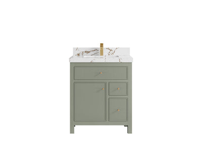Sonoma 30 in W x 22 in D Reeded Free Standing Single Sink Bathroom Vanity - Willow Bath and Vanity
