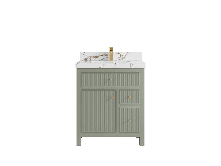 Sonoma 30 in W x 22 in D Reeded Free Standing Single Sink Bathroom Vanity - photo 20