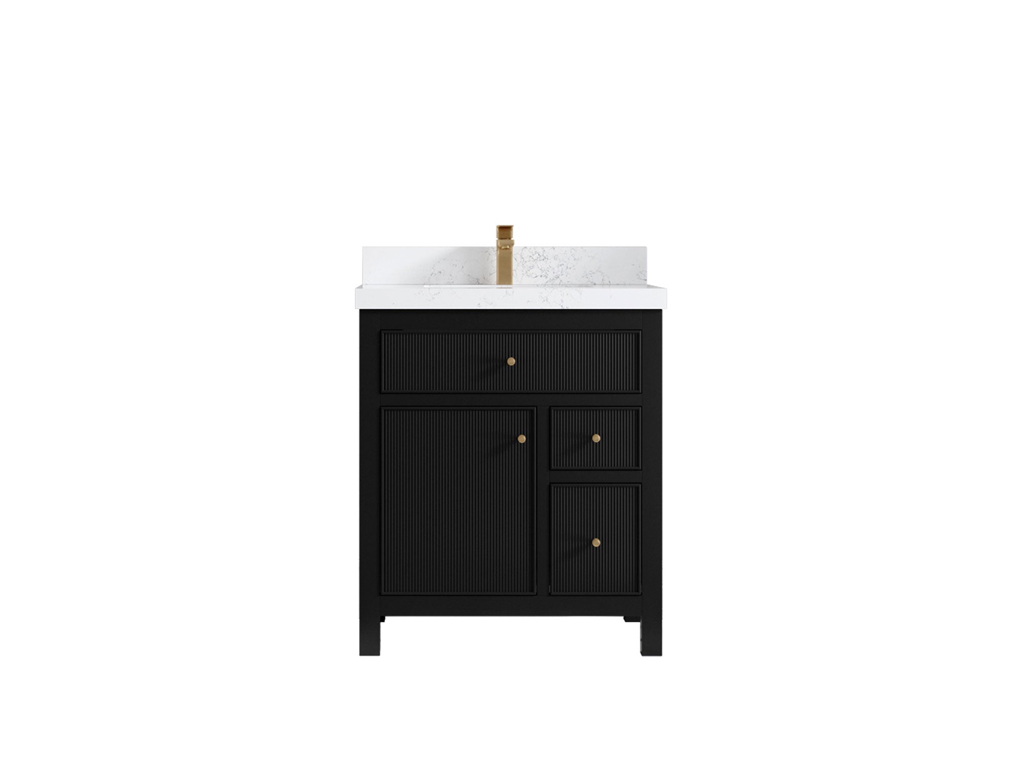 Sonoma 30 in W x 22 in D Reeded Free Standing Single Sink Bathroom Vanity - Willow Bath and Vanity