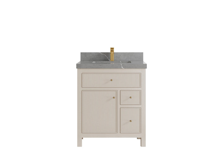 Sonoma 30 in W x 22 in D Reeded Free Standing Single Sink Bathroom Vanity - photo 19