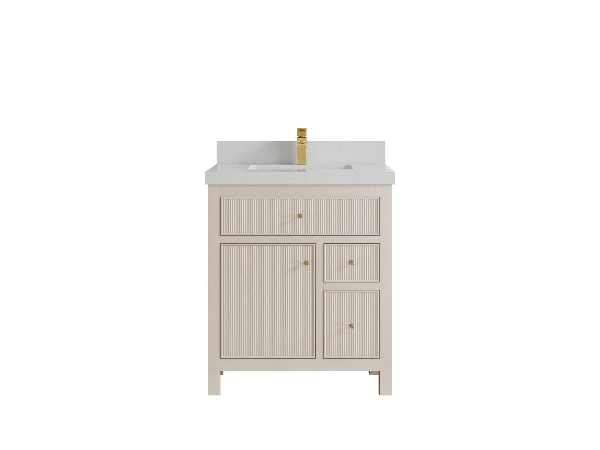 Sonoma 30 in W x 22 in D Reeded Free Standing Single Sink Bathroom Vanity - Willow Bath and Vanity