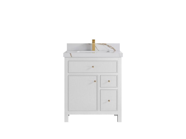 Sonoma 30 in W x 22 in D Reeded Free Standing Single Sink Bathroom Vanity - photo 8