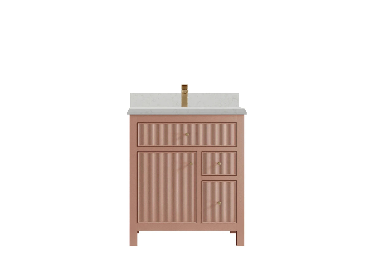 Sonoma 30 in W x 22 in D Reeded Free Standing Single Sink Bathroom Vanity - Willow Bath and Vanity