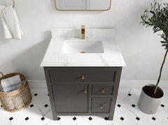 Sonoma 30 in W x 22 in D Reeded Free Standing Single Sink Bathroom Vanity - photo 27