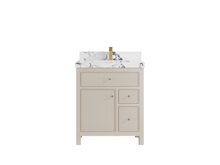 Sonoma 30 in W x 22 in D Reeded Free Standing Single Sink Bathroom Vanity - photo 22