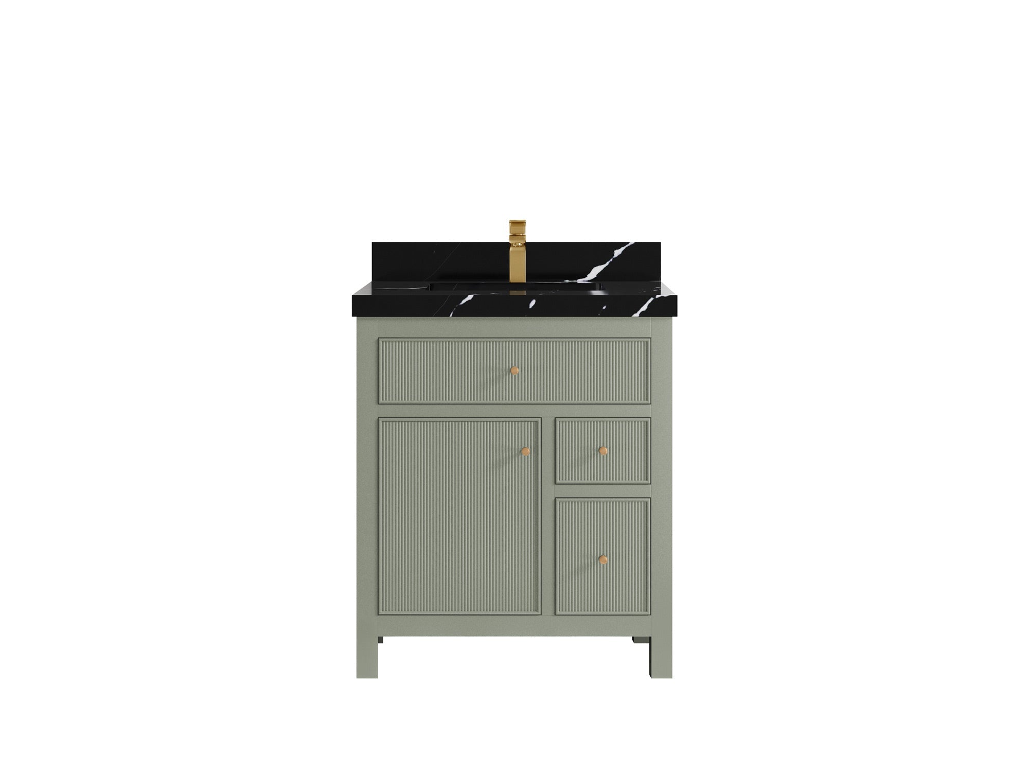 Sonoma 30 in W x 22 in D Reeded Free Standing Single Sink Bathroom Vanity - Willow Bath and Vanity