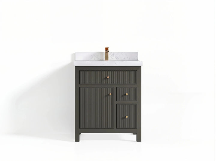 Sonoma 30 in W x 22 in D Reeded Free Standing Single Sink Bathroom Vanity - photo 1