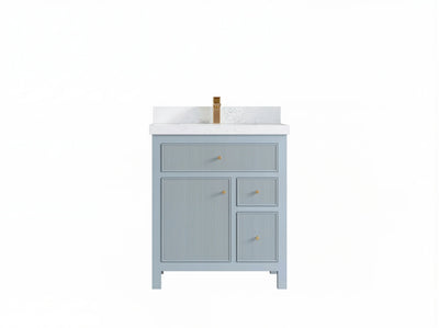 Sonoma 30 in W x 22 in D Reeded Free Standing Single Sink Bathroom Vanity - Willow Bath and Vanity