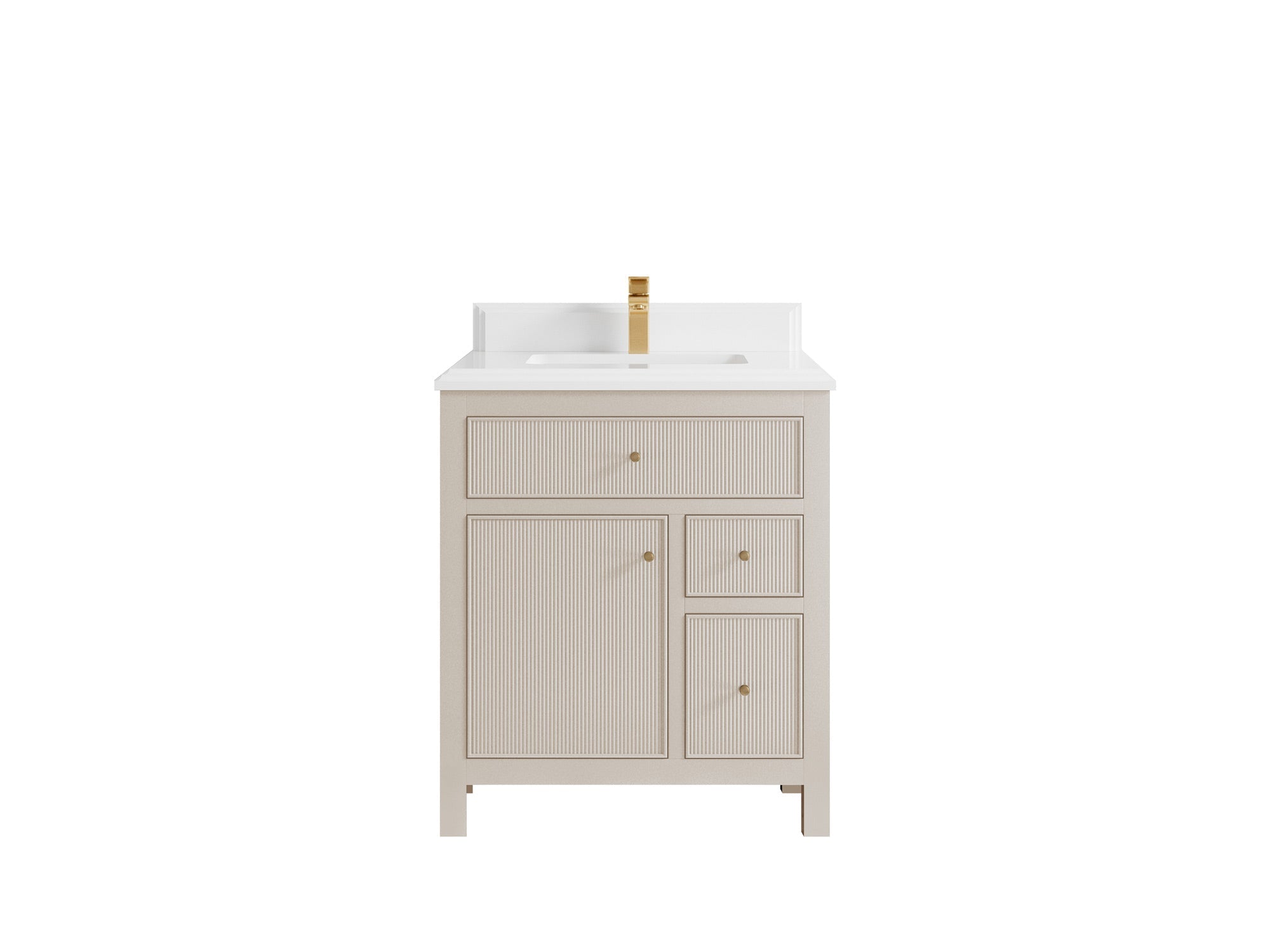 Sonoma 30 in W x 22 in D Reeded Free Standing Single Sink Bathroom Vanity - Willow Bath and Vanity