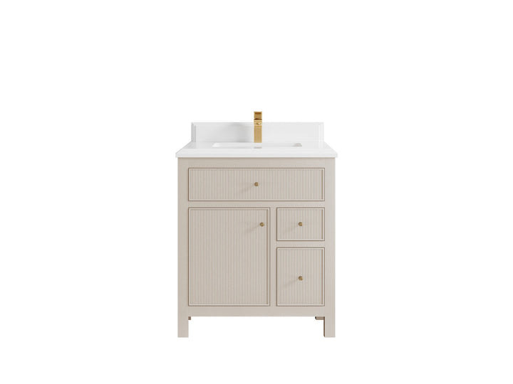 Sonoma 30 in W x 22 in D Reeded Free Standing Single Sink Bathroom Vanity - photo 16