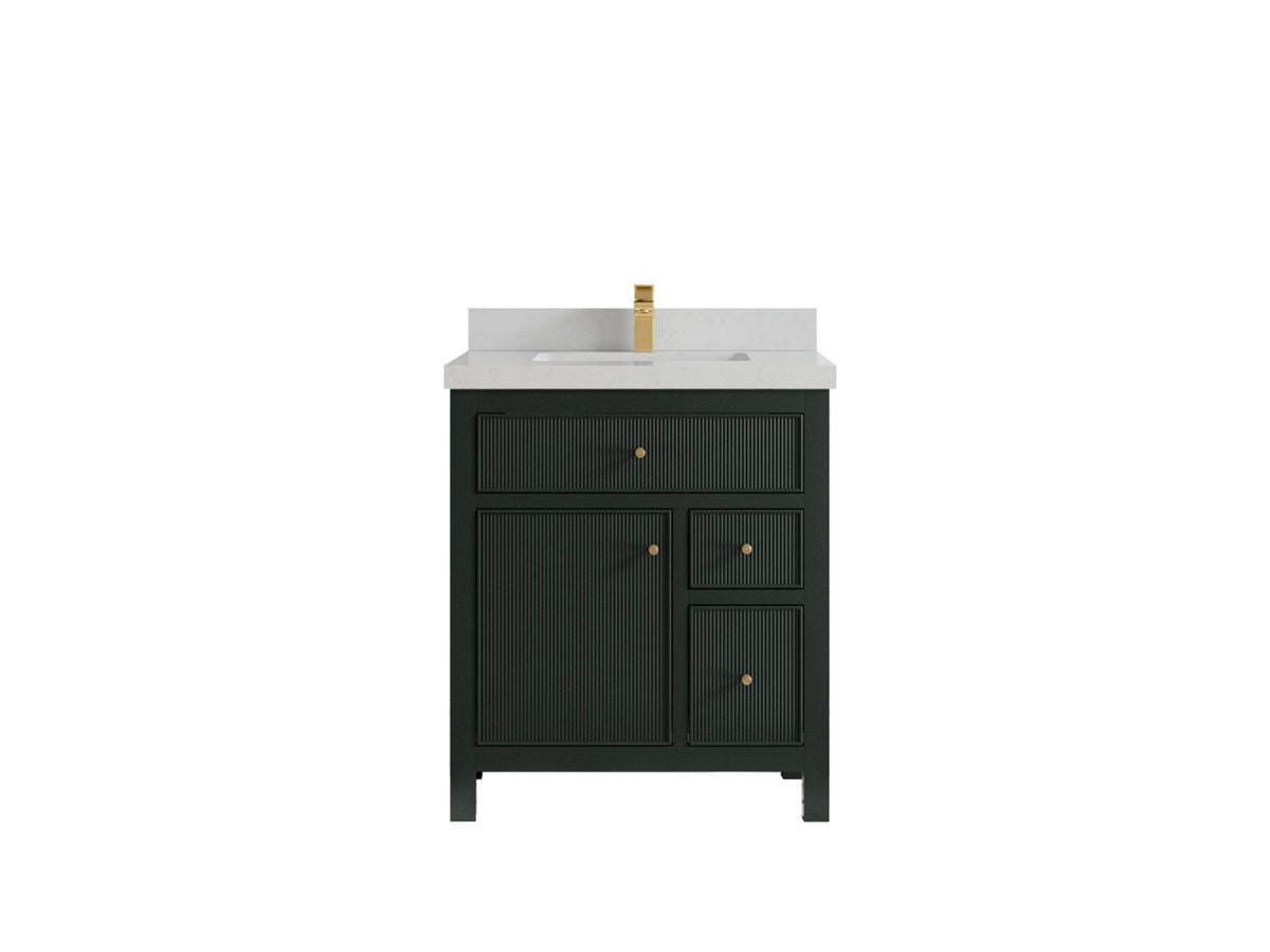 Sonoma 30 in W x 22 in D Reeded Free Standing Single Sink Bathroom Vanity - Willow Bath and Vanity