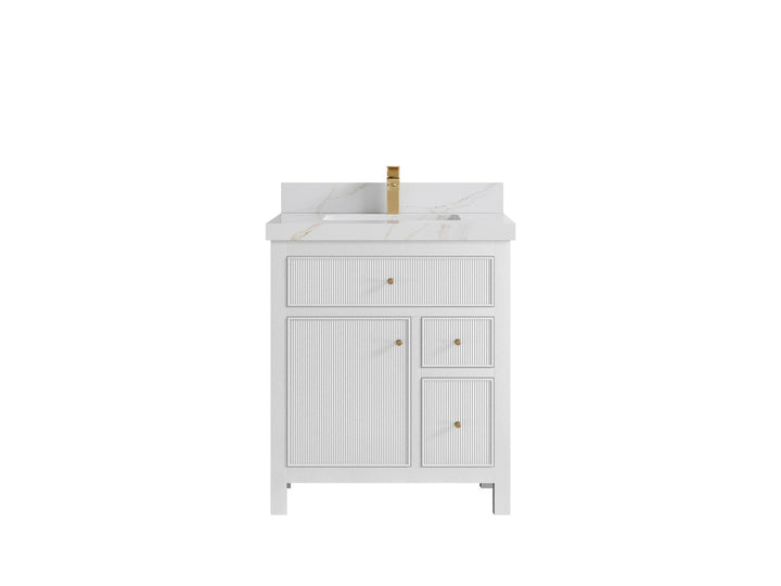 Sonoma 30 in W x 22 in D Reeded Free Standing Single Sink Bathroom Vanity - photo 11