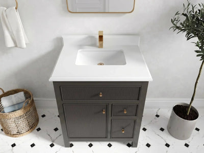 Sonoma 30 in W x 22 in D Reeded Free Standing Single Sink Bathroom Vanity - Willow Bath and Vanity