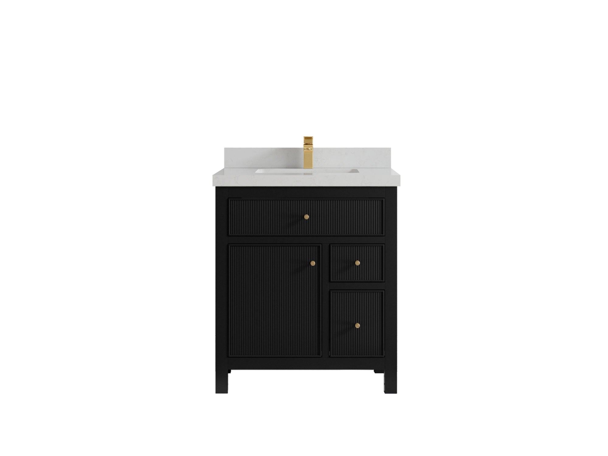 Sonoma 30 in W x 22 in D Reeded Free Standing Single Sink Bathroom Vanity - Willow Bath and Vanity