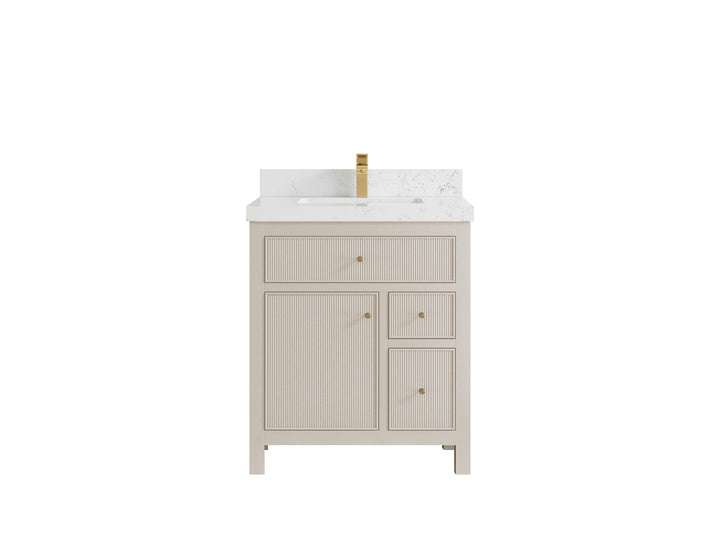 Sonoma 30 in W x 22 in D Reeded Free Standing Single Sink Bathroom Vanity - photo 17