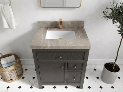 Sonoma 30 in W x 22 in D Reeded Free Standing Single Sink Bathroom Vanity - Willow Bath and Vanity