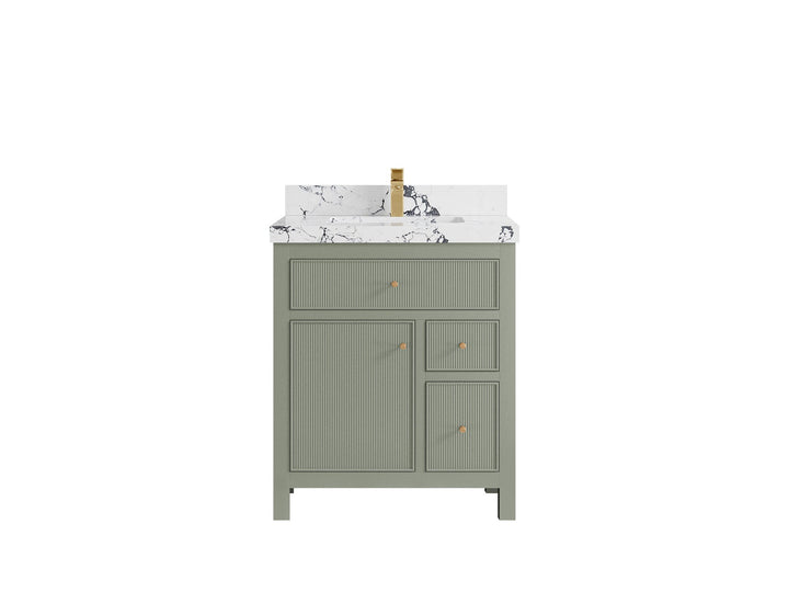 Sonoma 30 in W x 22 in D Reeded Free Standing Single Sink Bathroom Vanity - photo 22