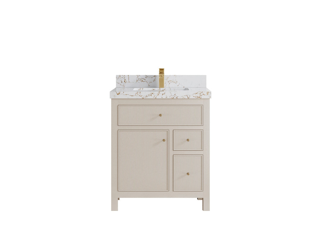 Sonoma 30 in W x 22 in D Reeded Free Standing Single Sink Bathroom Vanity | 
              
                 Fine Grain Linen Beige
                
                  
             - SON-CAB-FNG-29 - photo №21
