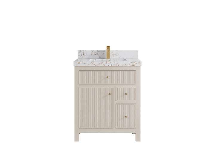 Sonoma 30 in W x 22 in D Reeded Free Standing Single Sink Bathroom Vanity - photo 21