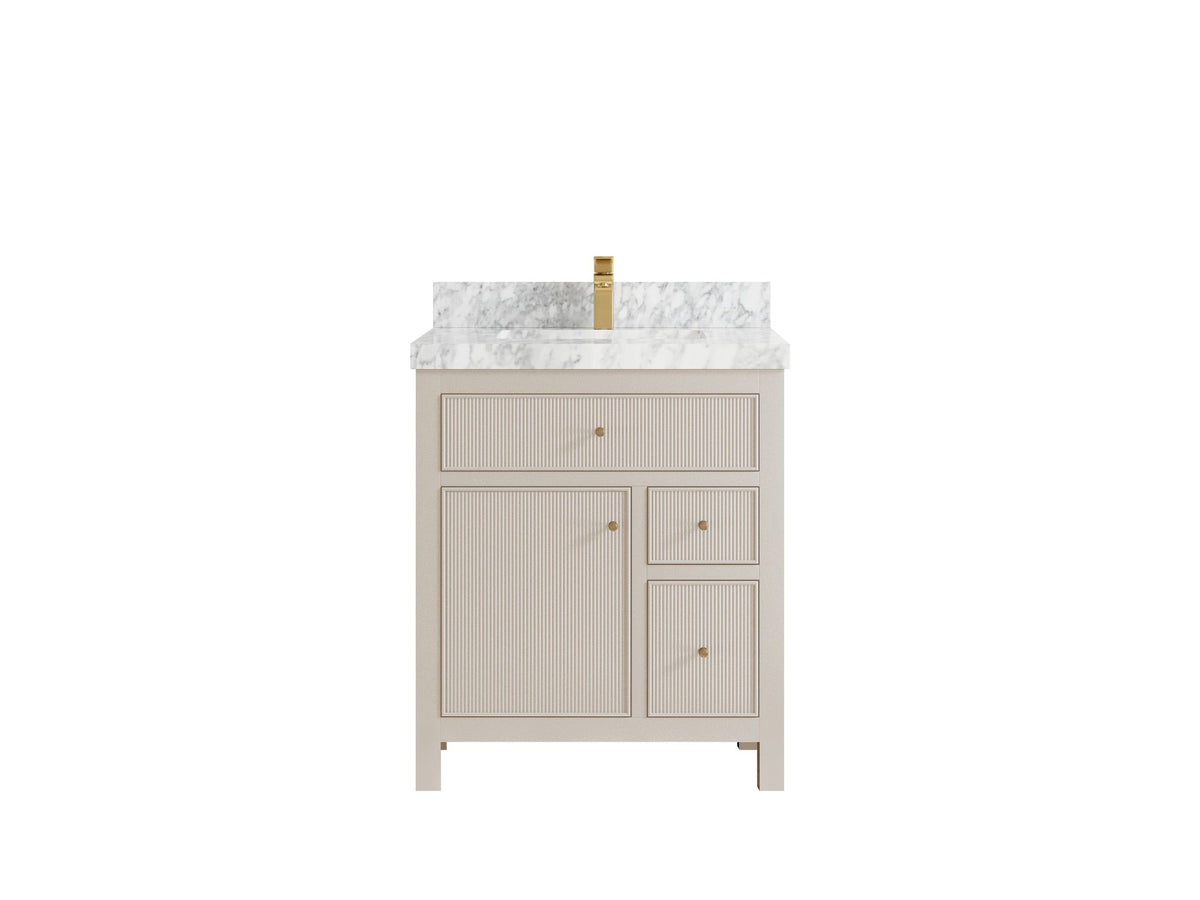 Sonoma 30 in W x 22 in D Reeded Free Standing Single Sink Bathroom Vanity - Willow Bath and Vanity
