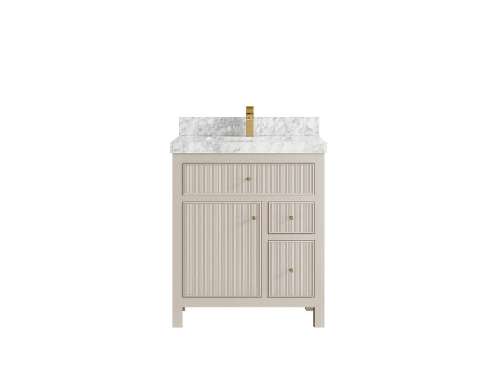 Sonoma 30 in W x 22 in D Reeded Free Standing Single Sink Bathroom Vanity - photo 12