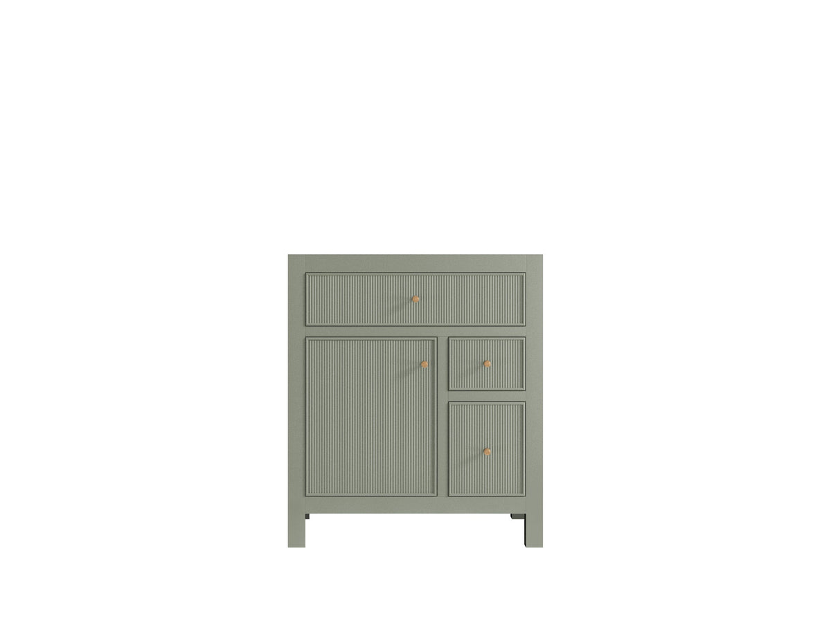 Sonoma 30 in W x 22 in D Reeded Free Standing Single Sink Bathroom Vanity - Willow Bath and Vanity