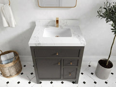 Sonoma 30 in W x 22 in D Reeded Free Standing Single Sink Bathroom Vanity - photo 9