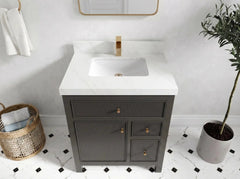 Sonoma 30 in W x 22 in D Reeded Free Standing Single Sink Bathroom Vanity - photo 14