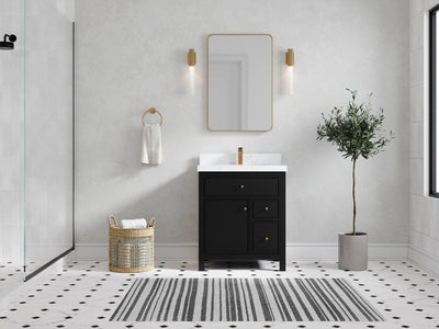 Sonoma 30 in W x 22 in D Reeded Free Standing Single Sink Bathroom Vanity - Willow Bath and Vanity
