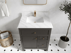 Sonoma 30 in W x 22 in D Reeded Free Standing Single Sink Bathroom Vanity - photo 32