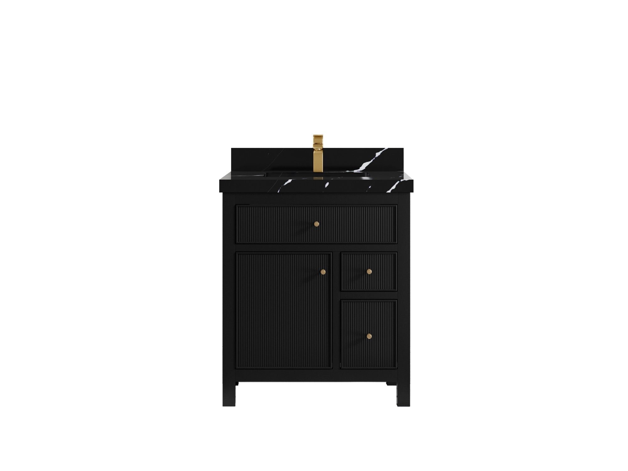 Sonoma 30 in W x 22 in D Reeded Free Standing Single Sink Bathroom Vanity - Willow Bath and Vanity