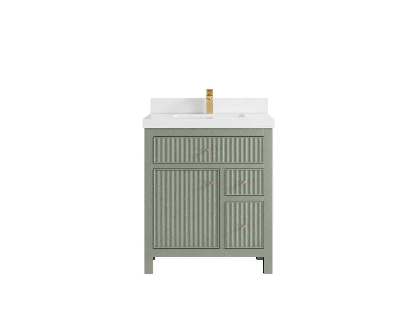 Sonoma 30 in W x 22 in D Reeded Free Standing Single Sink Bathroom Vanity