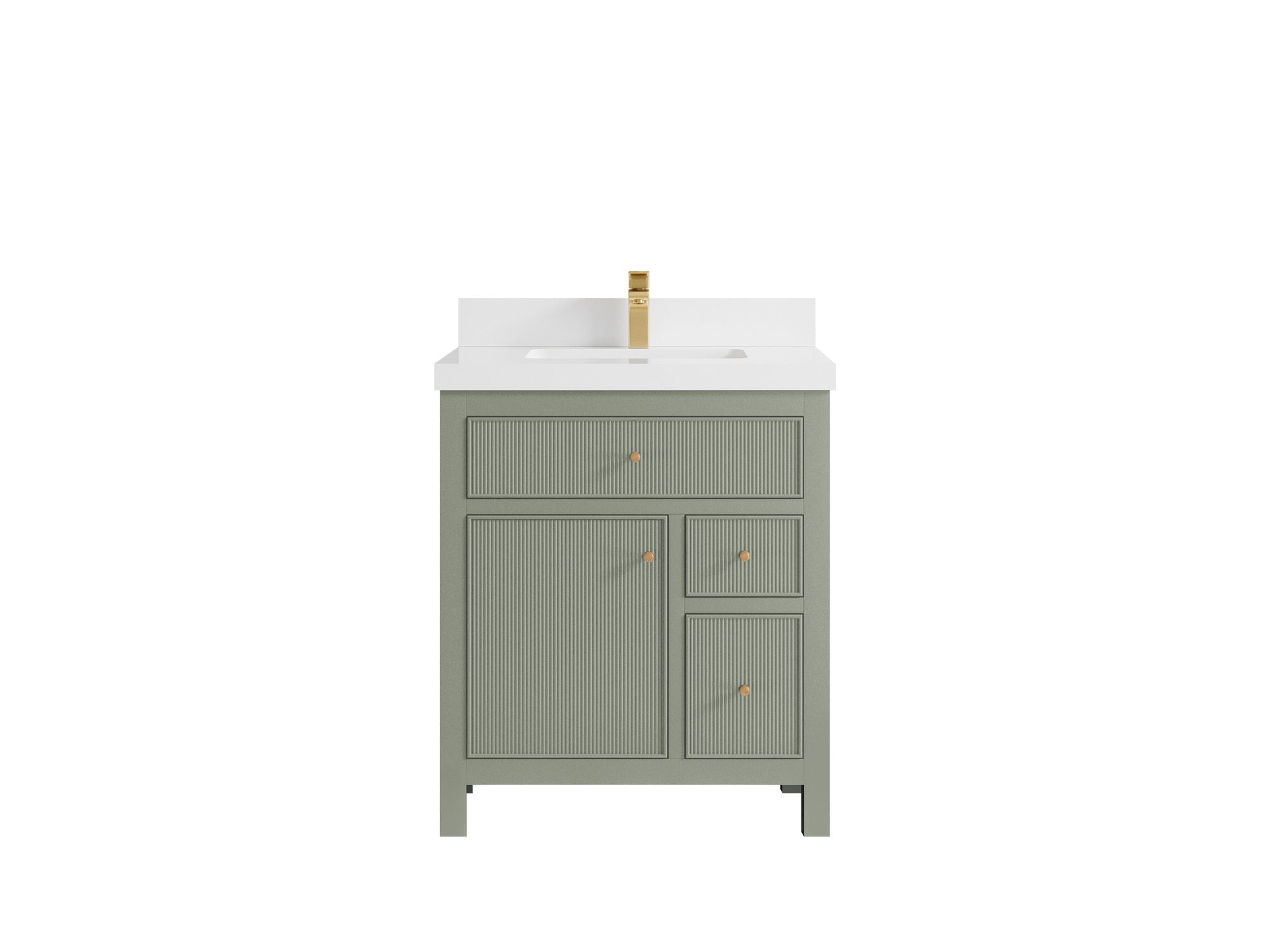 Sonoma 30 in W x 22 in D Reeded Free Standing Single Sink Bathroom Vanity - Willow Bath and Vanity