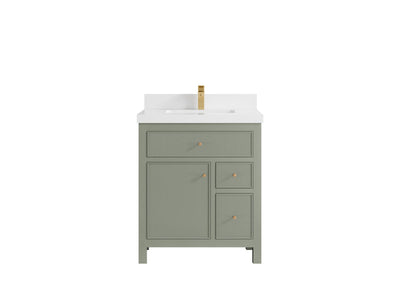 Sonoma 30 in W x 22 in D Reeded Free Standing Single Sink Bathroom Vanity - Willow Bath and Vanity
