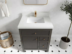 Sonoma 30 in W x 22 in D Reeded Free Standing Single Sink Bathroom Vanity - photo 6