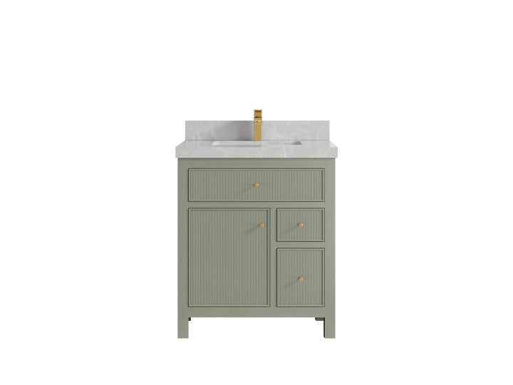 Sonoma 30 in W x 22 in D Reeded Free Standing Single Sink Bathroom Vanity - photo 18