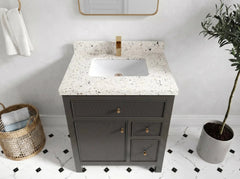 Sonoma 30 in W x 22 in D Reeded Free Standing Single Sink Bathroom Vanity - photo 22