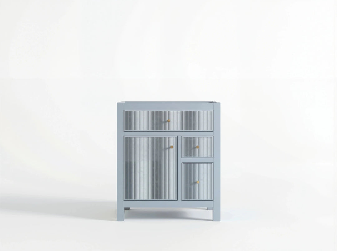 Sonoma 30 in W x 22 in D Reeded Free Standing Single Sink Bathroom Vanity | 
              
                Blue Heather
                
                  
             - SON-CAB-BLU-29 - photo №3