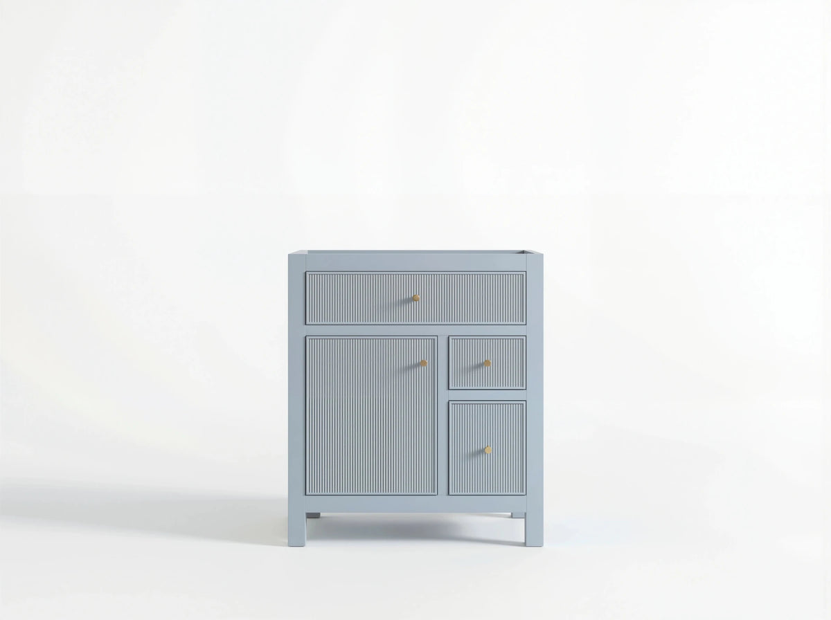 Sonoma 30 in W x 22 in D Reeded Free Standing Single Sink Bathroom Vanity - Willow Bath and Vanity