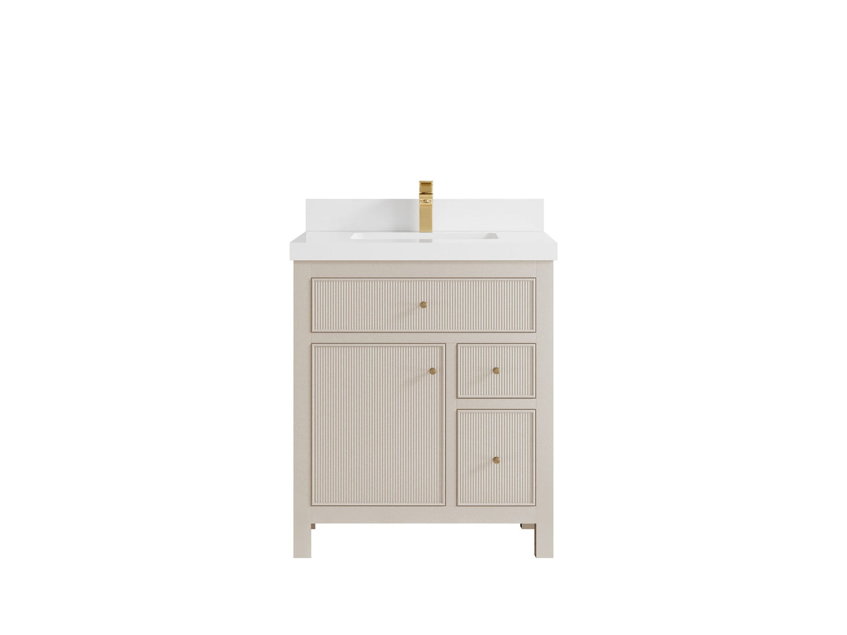 Sonoma 30 in W x 22 in D Reeded Free Standing Single Sink Bathroom Vanity