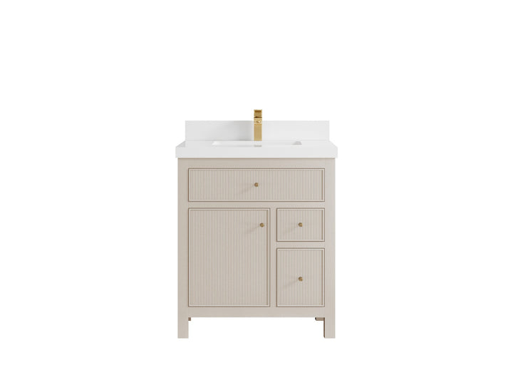 Sonoma 30 in W x 22 in D Reeded Free Standing Single Sink Bathroom Vanity - photo 24