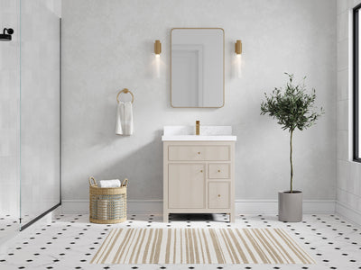 Sonoma 30 in W x 22 in D Reeded Free Standing Single Sink Bathroom Vanity - Willow Bath and Vanity